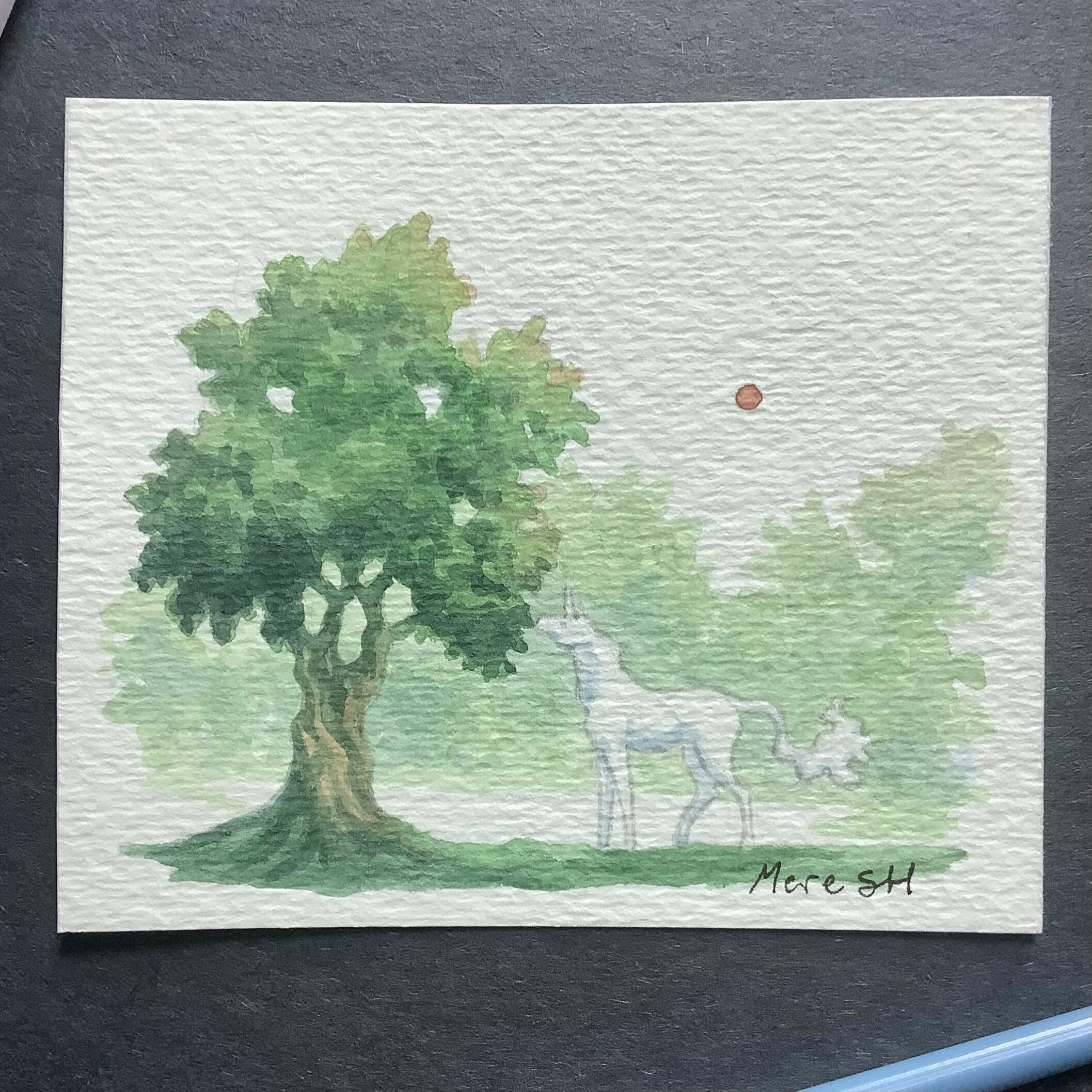 Mini Unicorn Watercolor