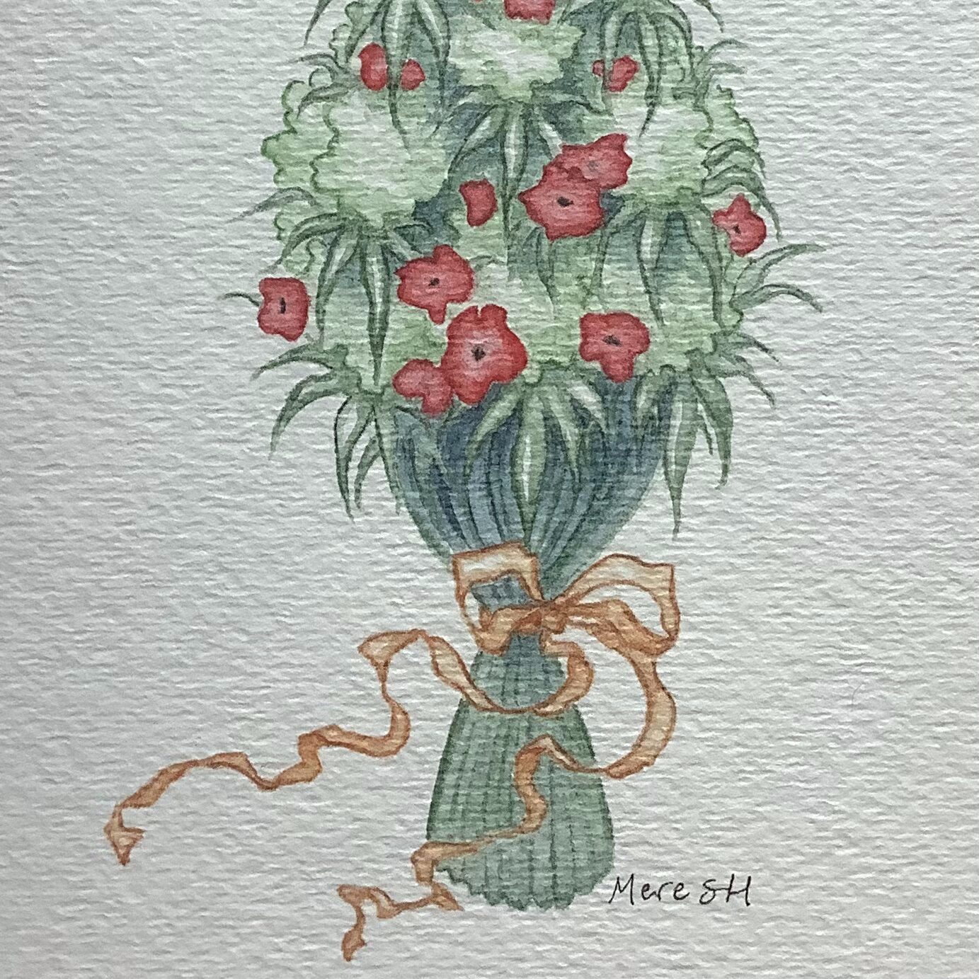 Poppies and Weeds Watercolor