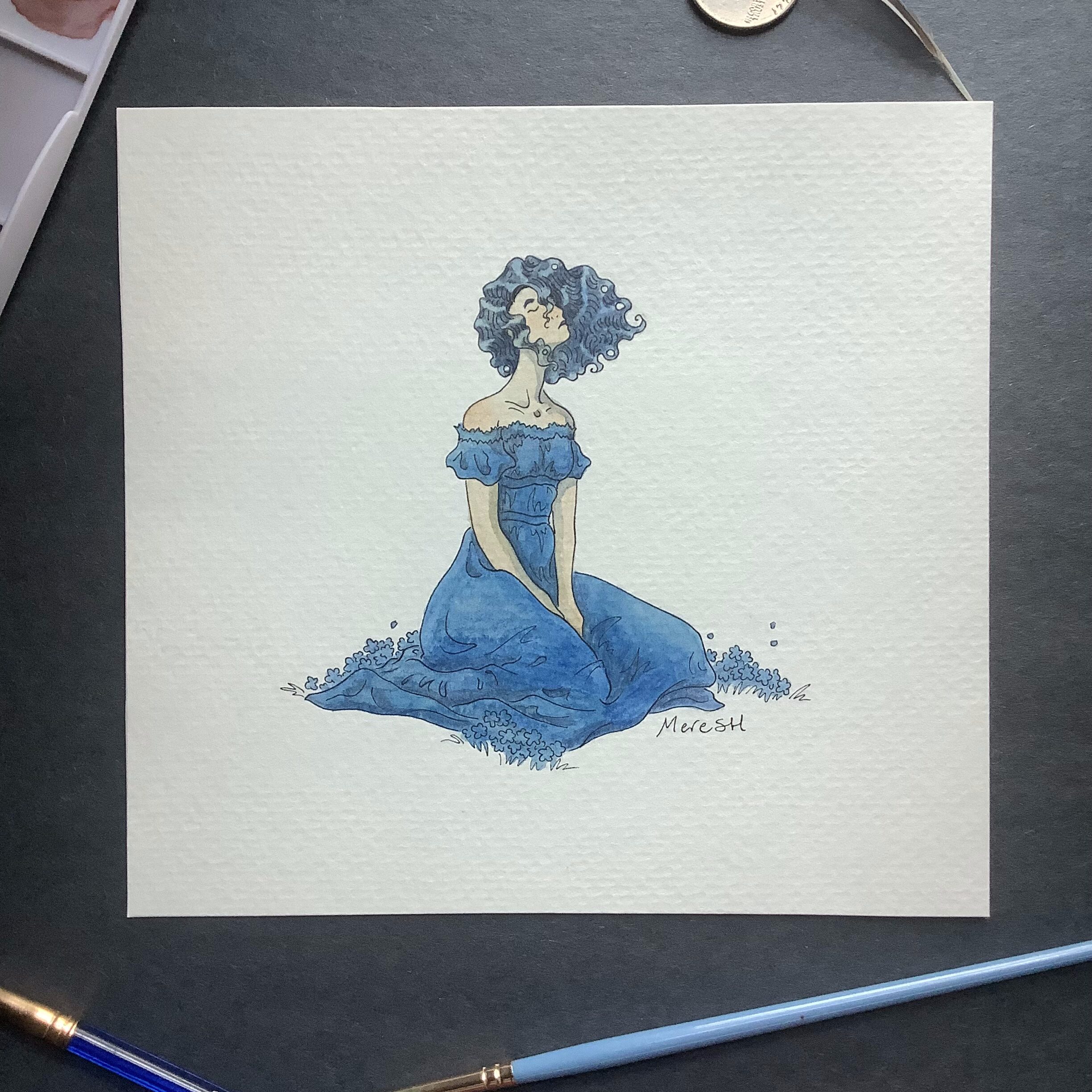 Forget-Me-Not Watercolor