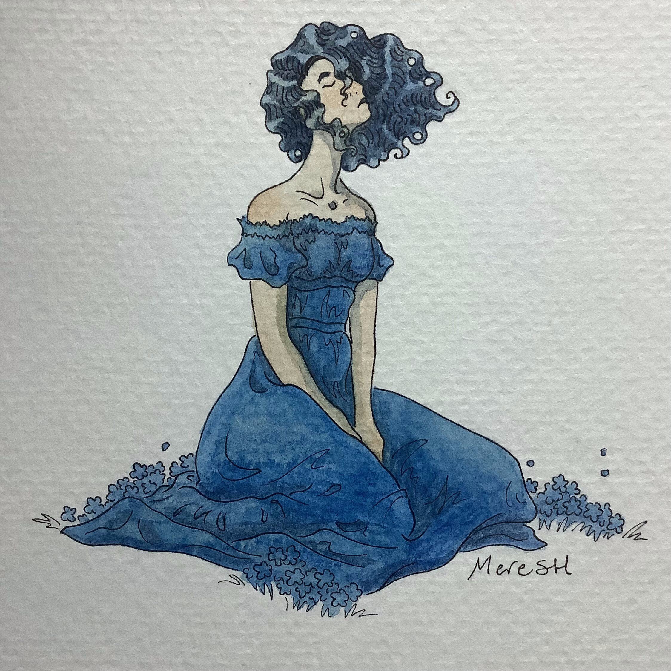 Forget-Me-Not Watercolor