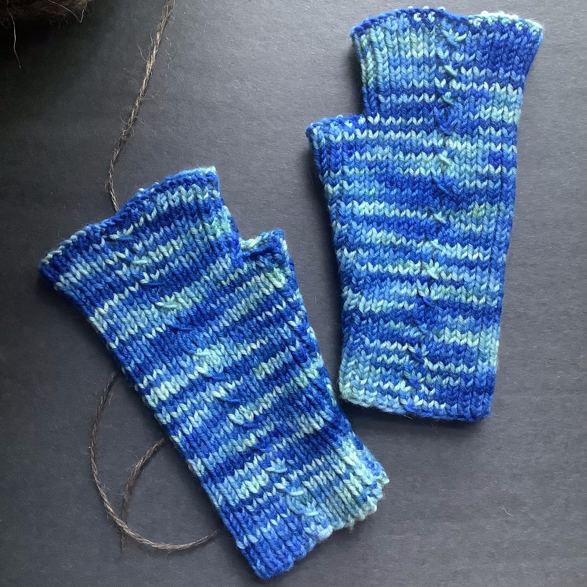 Merino St. John's Wort Fingerless Gloves