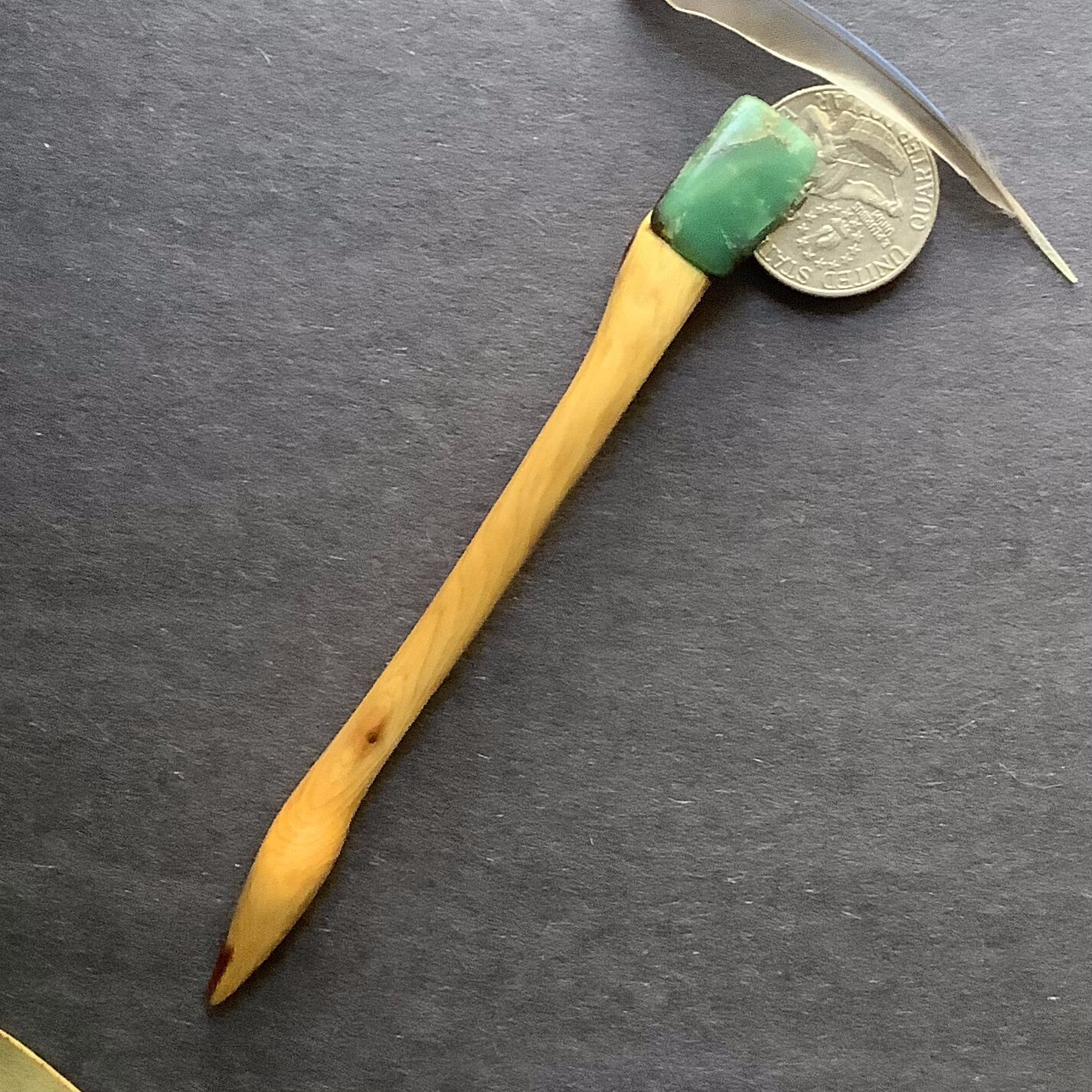 Cedar and Window Chrysoprase Hair Stick
