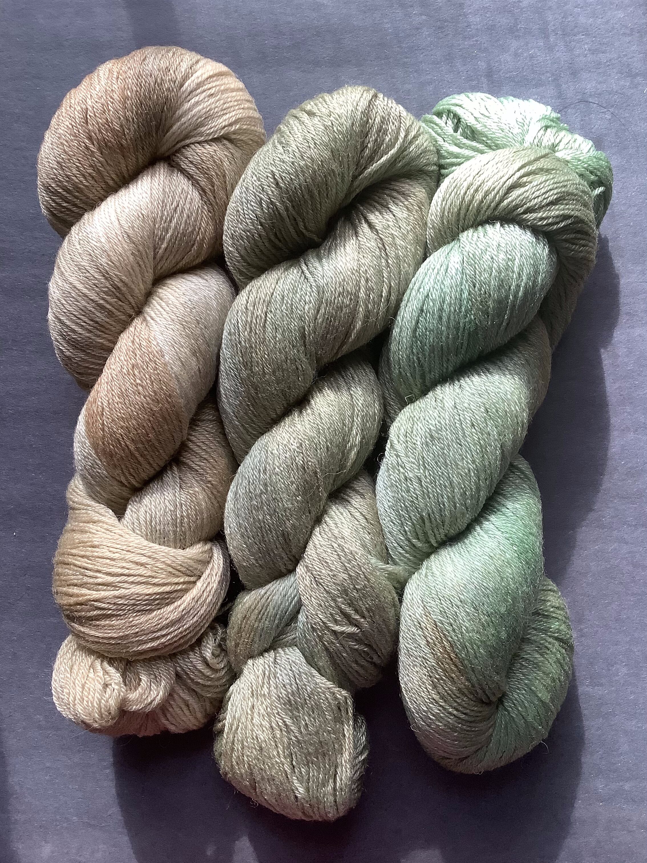 Gold to Jade Tencel-Wool Yarn Fade Set