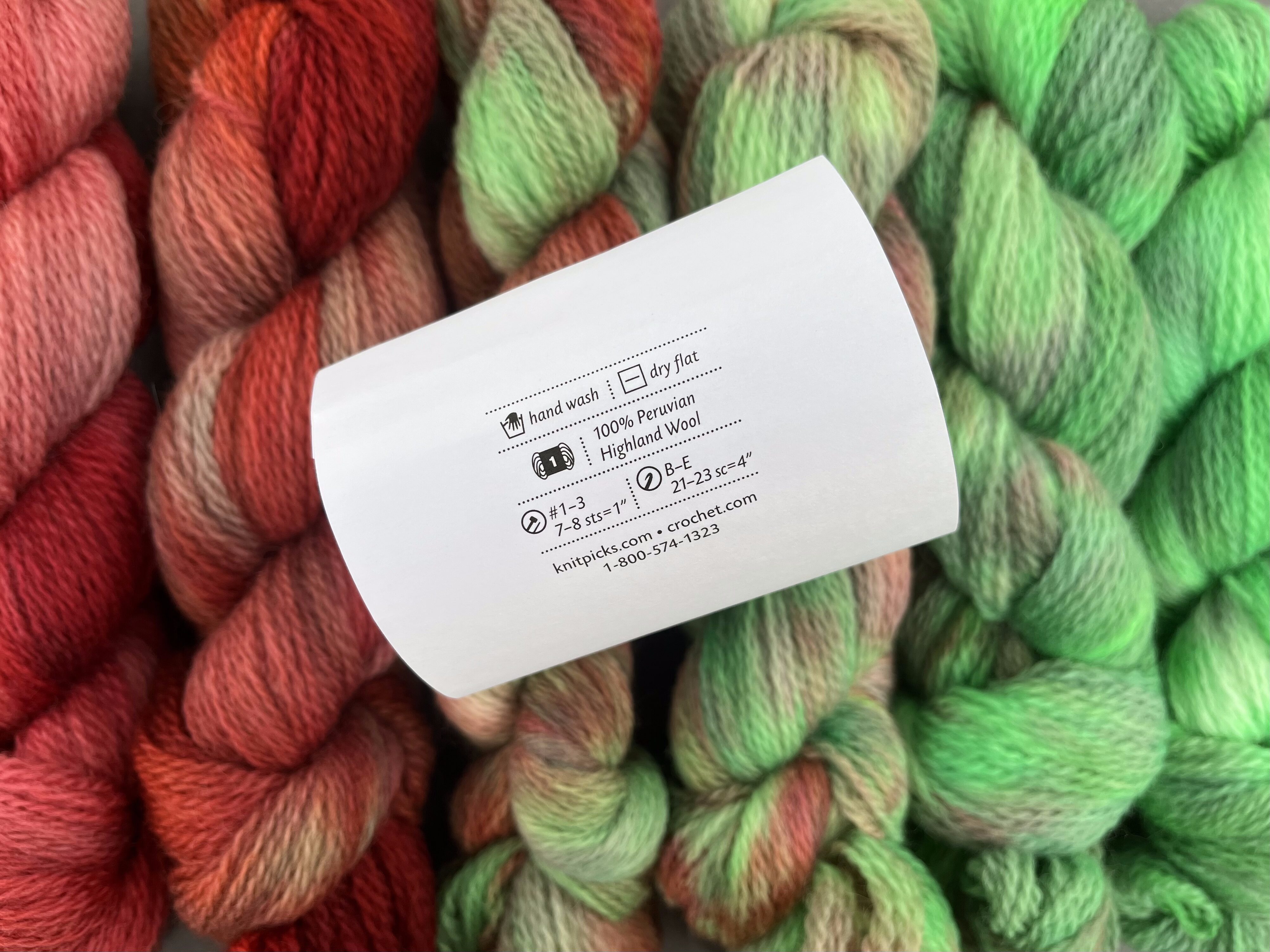 Ripening Raspberry Peruvian Wool Variegated Fade Set